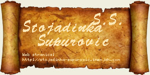 Stojadinka Supurović vizit kartica
